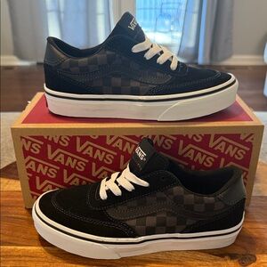 Vans Brooklyn LS Black Gray Checker 2Y